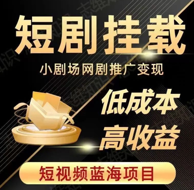2023短视频蓝海项目，抖音快手短剧推广变现教程，低成本高收益-甬战资源库