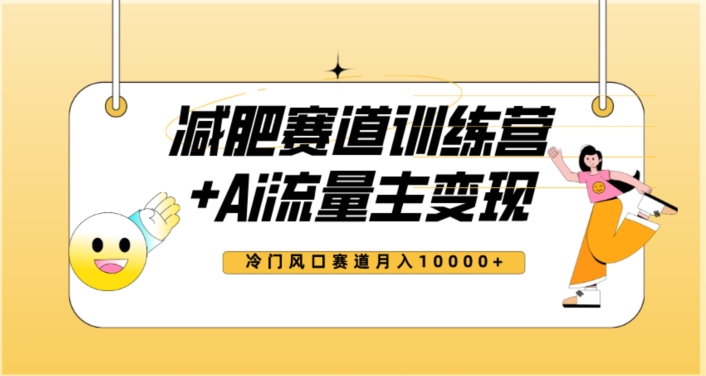 全新减肥赛道AI流量主+训练营变现玩法教程，蓝海冷门赛道小白轻松上手，月入10000+-甬战资源库