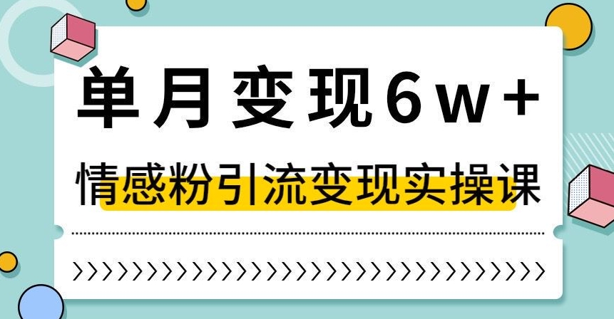 单月变现6W+，抖音情感粉引流变现实操课，小白可做，轻松上手，独家赛道【揭秘】-甬战资源库