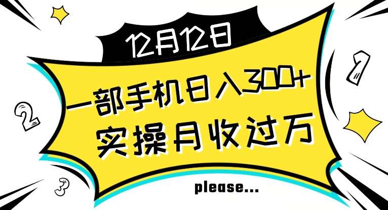 【全网变现首发】新手实操单号日入500+，渠道收益稳定，项目可批量放大【揭秘】-甬战资源库