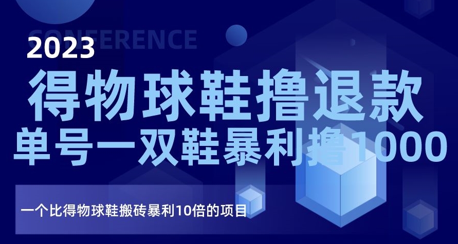 2023得物球鞋撸退款，单号一双鞋暴利撸1000，一个比得物球鞋搬砖暴利10倍的项目【揭秘】-甬战资源库