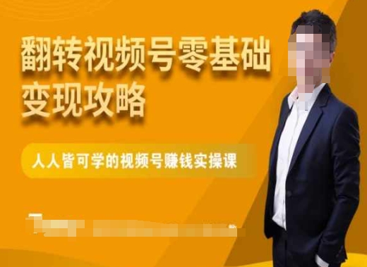 微信视频号零基础变现攻略，人人皆可学的视频号赚钱实操课-甬战资源库