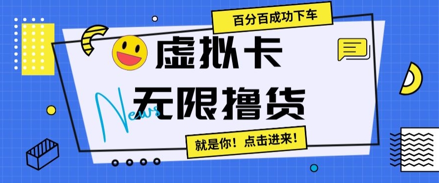 虚拟卡无限撸货，百分百成功下车【仅揭秘】-甬战资源库