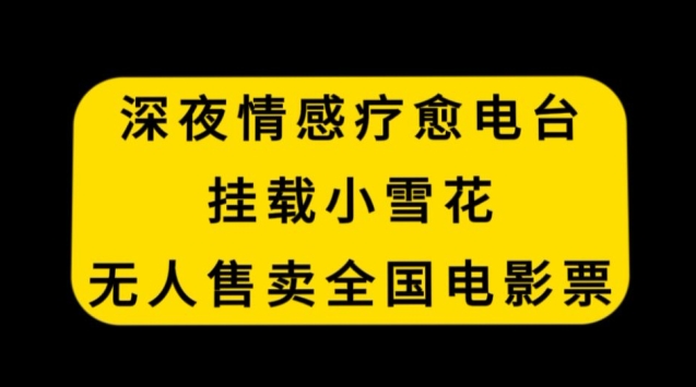 深夜情感疗愈电台，挂载小雪花，无人售卖全国电影票【揭秘】-甬战资源库