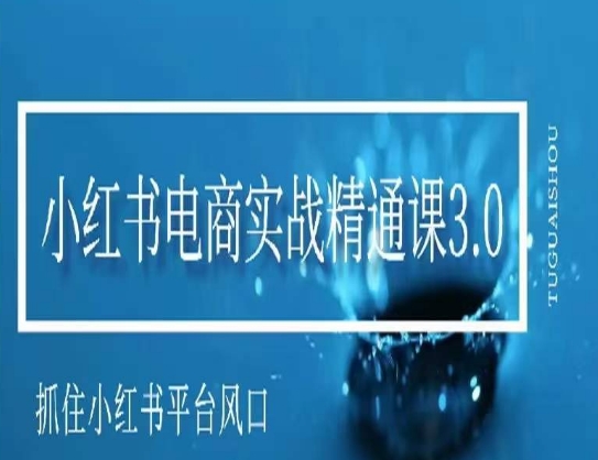小红书电商实战精通课3.0，抓住小红书平台的风口，不错过有一个赚钱的机会-甬战资源库