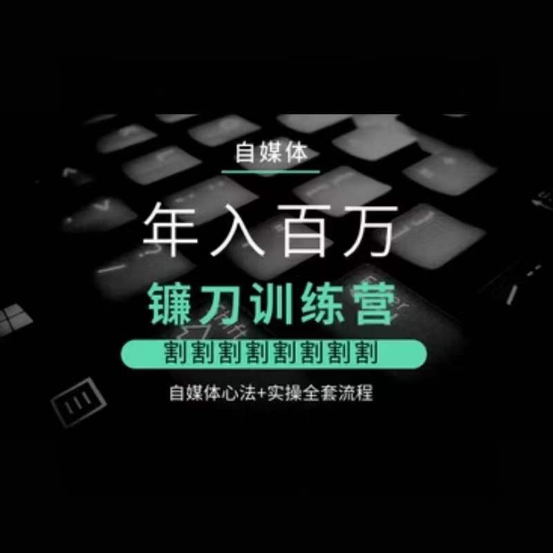 自媒体年入百万镰刀训练营，割割割割割割割割，自媒体心法+实操全套流程-甬战资源库