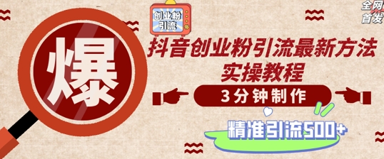 轻松制作创业类视频，一天被动加精准创业粉500+【揭秘】-甬战资源库