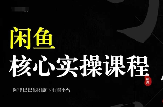 2024闲鱼核心实操课程，从养号、选品、发布、销售，教你做一个出单的闲鱼号-甬战资源库