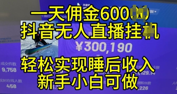 2024年11月抖音无人直播带货挂JI，小白的梦想之路，全天24小时收益不间断实现真正管道收益【揭秘】-甬战资源库