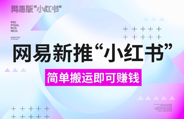 网易官方新推“小红书”，搬运即有收益，新手小白千万别错过(附详细教程)【揭秘】-甬战资源库