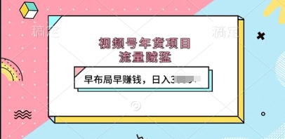 视频号年货项目，流量贼猛，早布局早挣钱，日入上k【揭秘】-甬战资源库