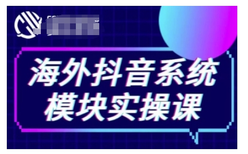 海外抖音Tiktok系统模块实操课，TK短视频带货，TK直播带货，TK小店端实操等-甬战资源库