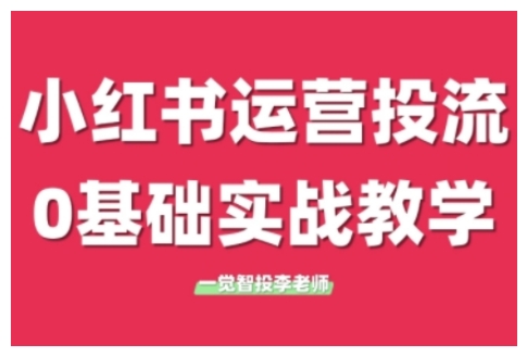 小红书运营投流，小红书广告投放从0到1的实战课，学完即可开始投放-甬战资源库