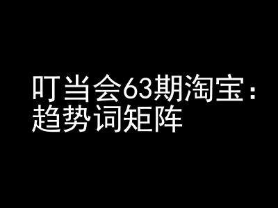 《淘宝天猫打爆班》原创高阶技术第63期，趋势词矩阵技术和玩法-甬战资源库