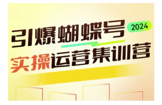 引爆蝴蝶号实操运营，助力你深度掌握蝴蝶号运营，实现高效实操，开启流量变现之路-甬战资源库