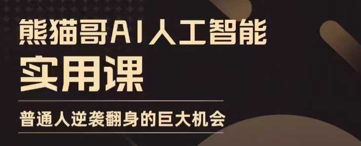 AI人工智能实用课，实在实用实战，普通人逆袭翻身的巨大机会-甬战资源库