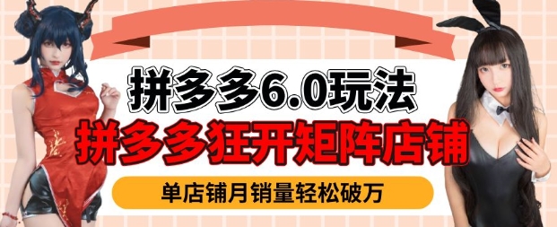 拼多多虚拟商品暴利6.0玩法，轻松实现月入过W-甬战资源库