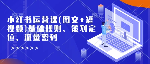 小红书运营课(图文+短视频)基础规则、策划定位、流量密码-甬战资源库