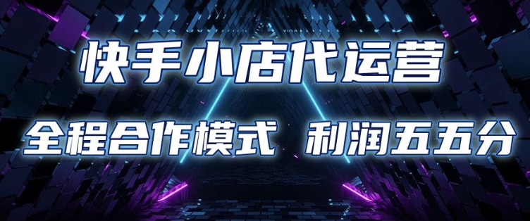 快手小店代运营 限时托管计划 合作模式 利润五五分成【揭秘】-甬战资源库