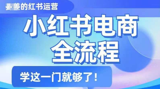 小红书电商全流程，精简易懂，从入门到精通，学这一门就够了-甬战资源库