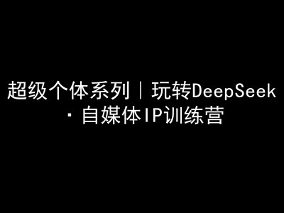 超级个体系列，玩转DeepSeek·自媒体IP训练营，deepseek教程-甬战资源库