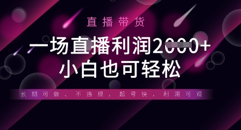 半无人直播带货，一场利润数张，适合所有平台玩法，小白也可轻松-甬战资源库