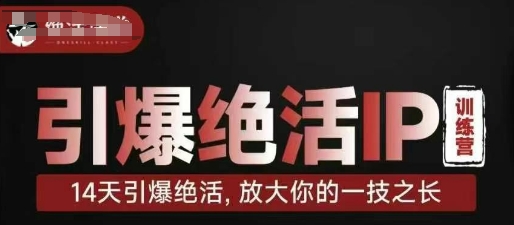 引爆绝活IP训练营，14天引爆绝活，放大你的一技之长-甬战资源库