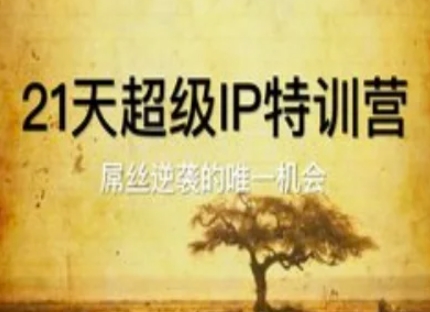 21天超级IP特训营，屌丝逆袭的唯一机会-甬战资源库