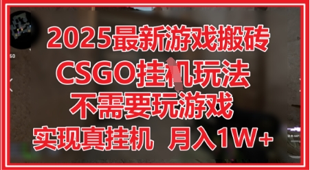 2025最新游戏搬砖，CSGO挂G，不需要玩游戏，实现真挂G，月入1W+【揭秘】-甬战资源库