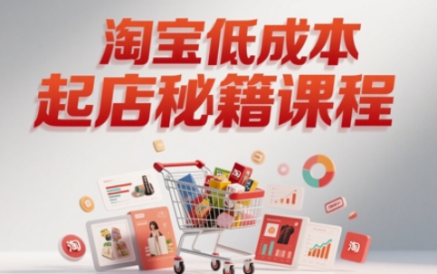 淘宝低成本起店系统课，助你快速起店，实现弯道超车-甬战资源库