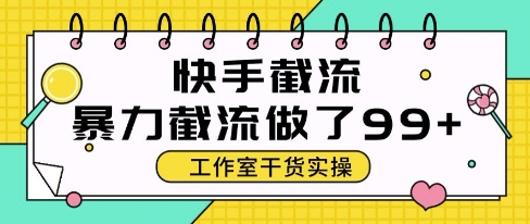 快手暴力截流玩法，全自动无需人工，每日单号50+精准客资【揭秘】-甬战资源库