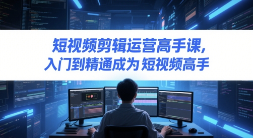 短视频剪辑运营高手课，入门到精通成为短视频高手-甬战资源库