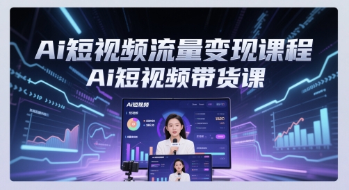 Ai短视频流量变现课程，Ai短视频带货课-甬战资源库