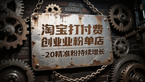 淘宝打付费创业粉单店每天稳定10-20精准粉持续增长【揭秘】-甬战资源库