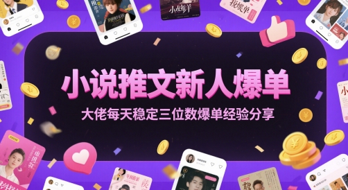 小说推文新人爆单大佬每天稳定三位数爆单经验分享-甬战资源库