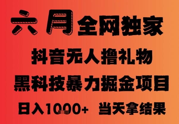 25年6月抖音无人直播最新暴力撸音浪掘金，小白可做，可批量矩阵放大，长期稳定日入1k+【揭秘】-甬战资源库