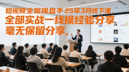 短视频全案操盘手25年3月线下课，全部实战一线操盘手经验分享，毫无保留分享，全是干货-甬战资源库