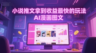 小说推文拿到收益最快的玩法，AI漫画图文-甬战资源库