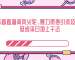 抖音直播间风火轮,暴力微信引流技术,低成本日加上千法-甬战资源库