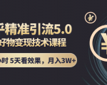 知乎精准引流5.0+知乎好物变现技术课程：每天1-2小时5天看效果，月入3W+-甬战资源库