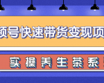 柚子视频号带货实操变现项目,零基础操作养身茶月入10000+-甬战资源库
