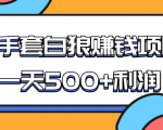 某团队收费项目：空手套白狼，一天500+利润，人人可做-甬战资源库