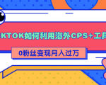 详细解析TIKTOK如何利用海外CPS+工具0粉丝轻松变现月入过万-甬战资源库