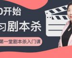 红娘子·从0开始学习剧本杀,你的第一堂剧本杀入门课 简单易懂 市场需求大-甬战资源库
