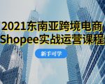 2021东南亚跨境电商Shopee实战运营课程,0基础、0经验、0投资的副业项目-甬战资源库