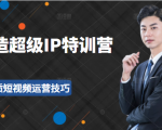 超级IP特训营：表演表达、高效输出优质短视频运营技巧，价值999元-甬战资源库