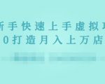2022年虚拟项目实战指南,新手从0打造月入上万店铺-甬战资源库