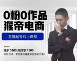 猴帝电商直播起号课，零粉零作品开播底层逻辑，直播五天打爆广场流量-甬战资源库