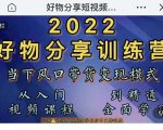 萌飞好物·2022抖音好物分享训练营,当下风口带货变现模式,从入门到精通-甬战资源库