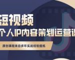 抖音短视频个人ip内容策划实操课,真正做到普通人也能实行落地-甬战资源库